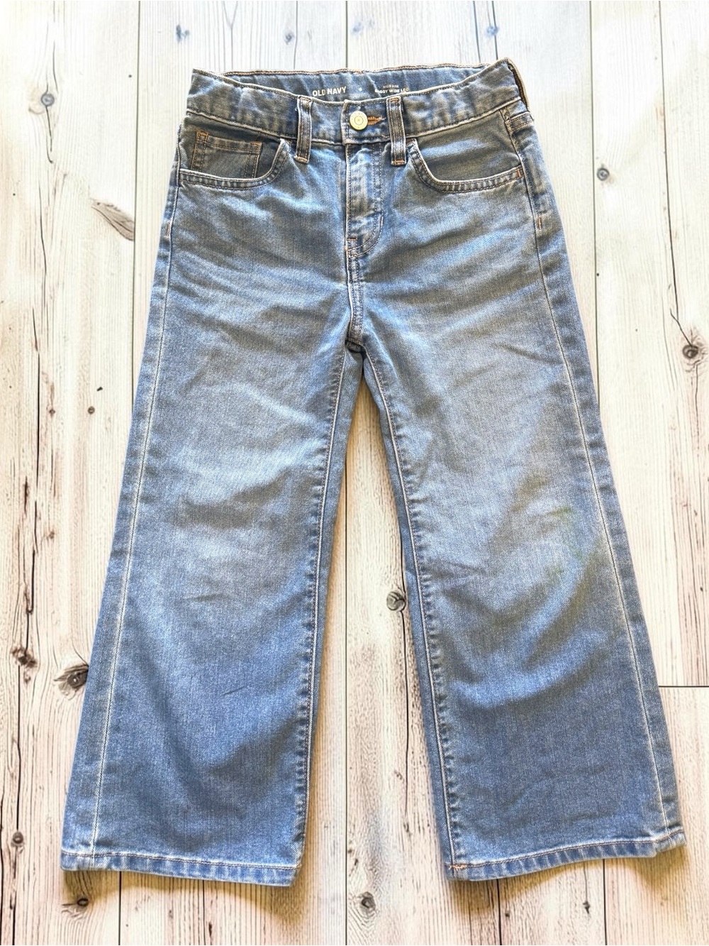 Old Navy Girls High Rise Baggy Wide Leg Jeans Size 6 NWOT